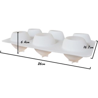 Khuôn silicon 6 quả đào