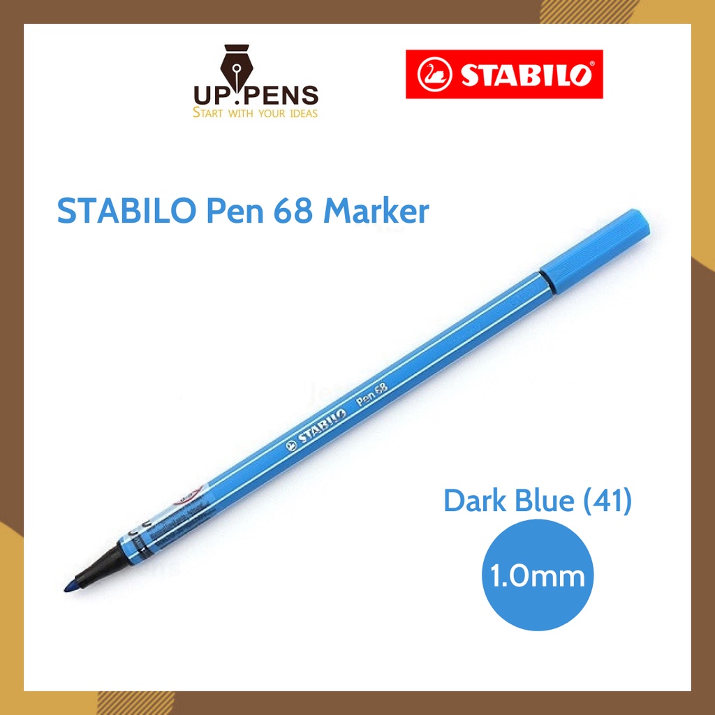 Bút lông màu Stabilo Pen 68 Marker – 1.0mm – Màu xanh dương (Dark Blue – 41)