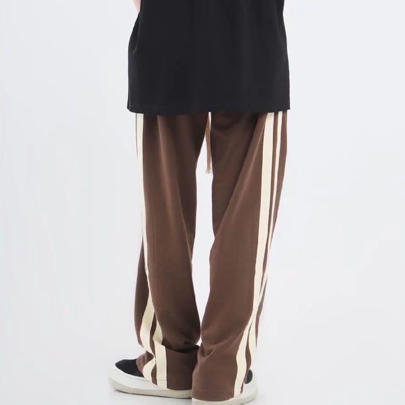 Quần Dài Dáng Rộng Suông Kẻ Sọc Bên Hông Thoải Mái Thời Trang Phong Cách Hàn Quốc Cho Nam Size M-3XL