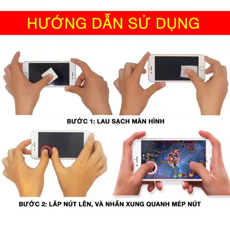Nút Joystick Q8 Plus điều hướng chơi game Mobile liên quân, Pubg siêu bám dính