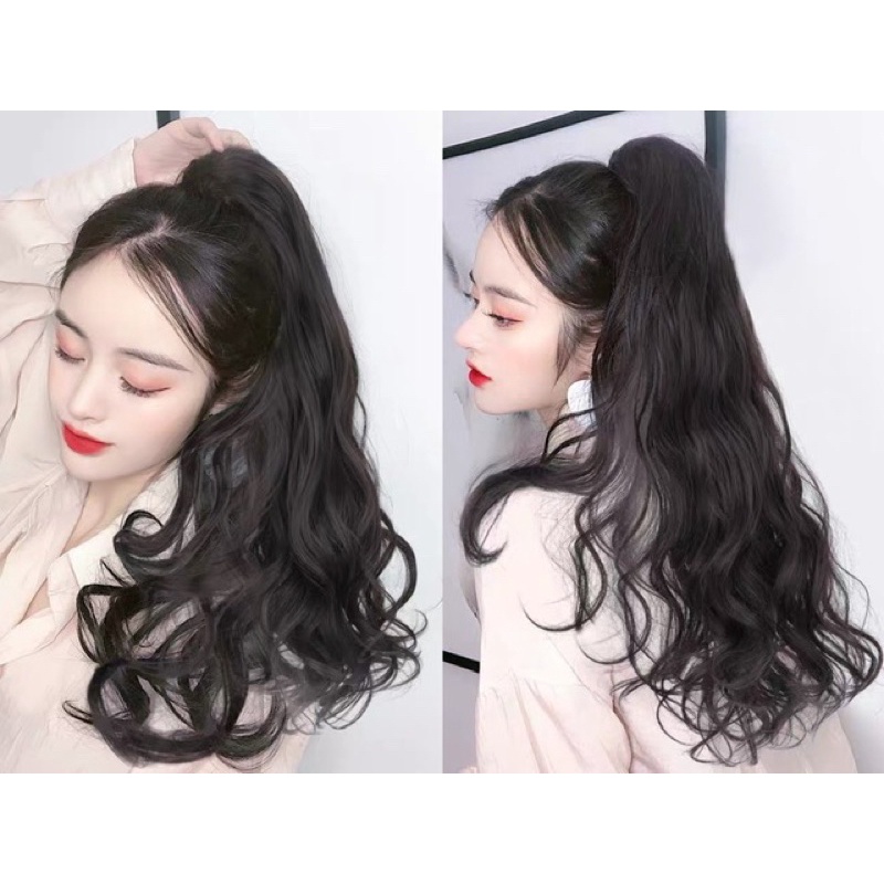 Tóc giả ngoặm ❤️FREESHIP❤️ ngoặm xoăn dài n44