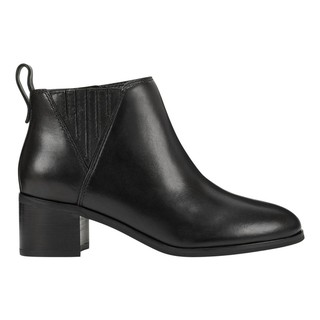 Giày boot nữ cổ ngắn - giày boot nữ bigsize enlove da thật gót vuông 5p - size 38 39 40