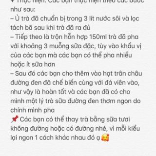 Set trà sữa chân châu đường đen