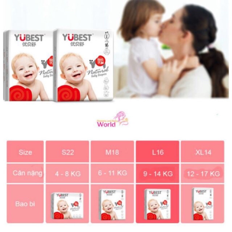 Bỉm Yubest FREESHIP Tã YUBEST Gold / Night / Angel / Natural / CAO CẤP quần/dán S132, S90, M108, M84, L96, L78