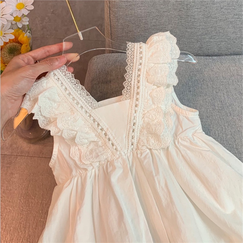 Đầm Công Chúa Không Tay Màu Trắng Thời Trang Cho Bé Gái 2 Tuổi