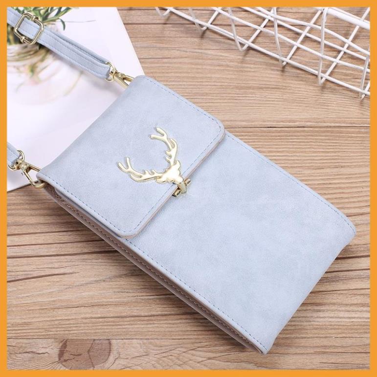 Túi đeo chéo kiêm đựng điện thoại khóa sừng hưu