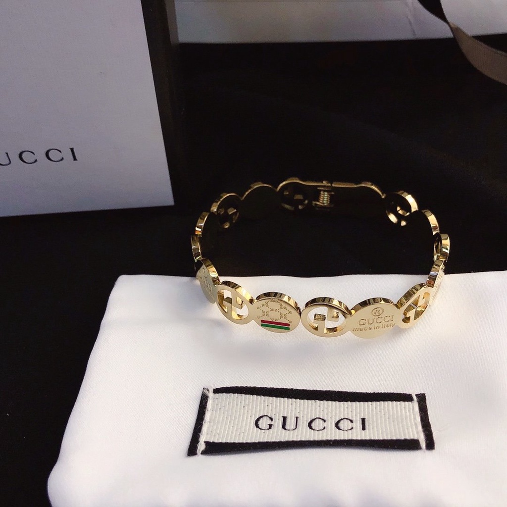 Vòng đeo tay Gucci bằng thép titan phong cách Hàn Quốc thanh lịch cho nữ