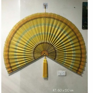 Quạt Trang Trí Treo Tường Làm Bằng Nan Tre ( Size Lớn 60x120cm)