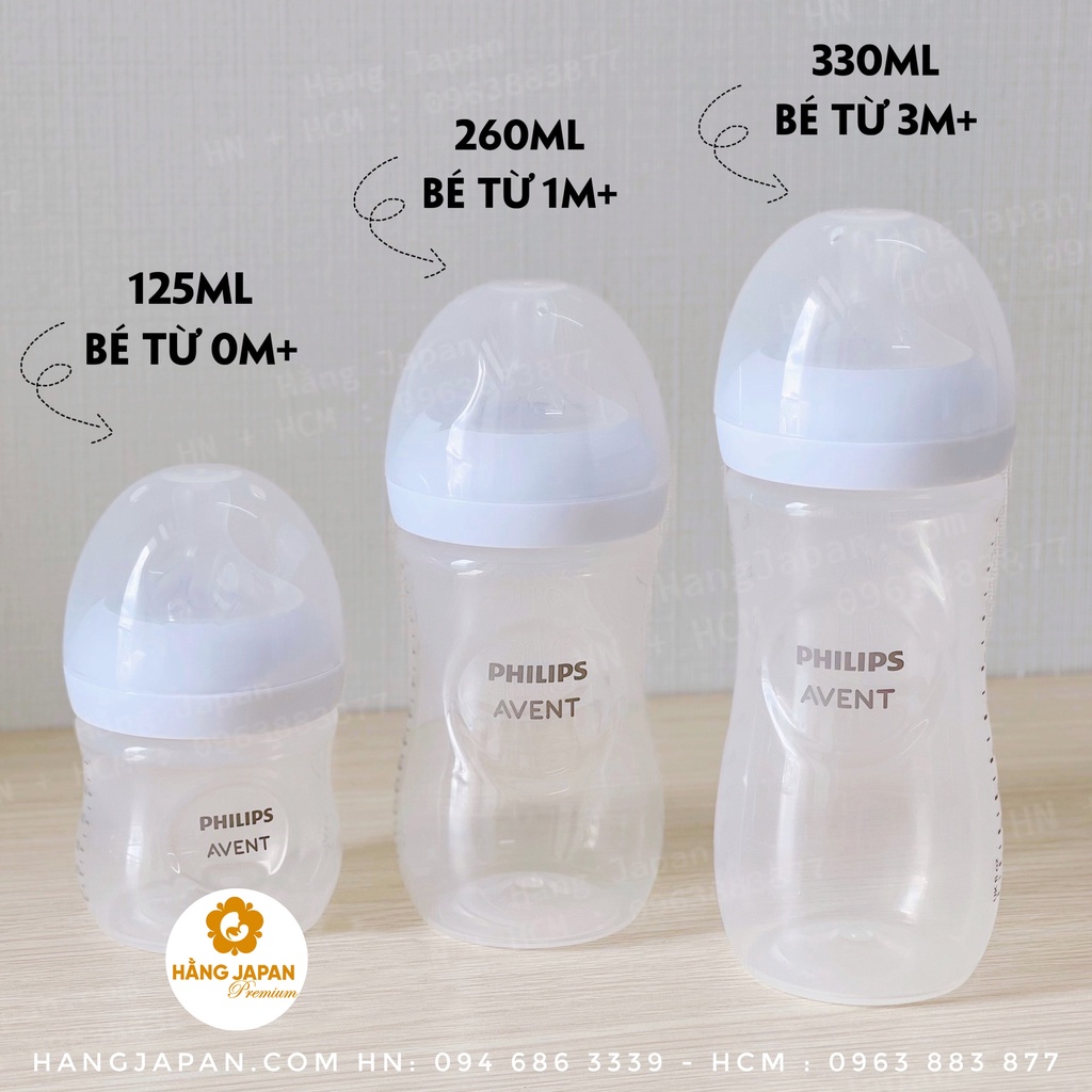 Bình sữa mô phỏng tự nhiên cho bé Philisp Avent 60ml/125ml/260ml/330ml