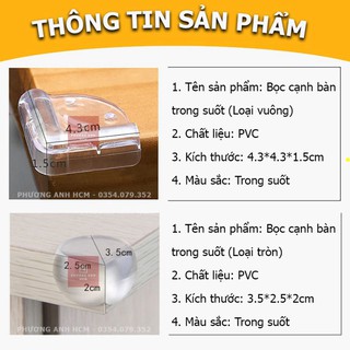 Bịt Góc Bàn SILICON Kèm Miếng Dán [ BỊT GÓC BÀN ]