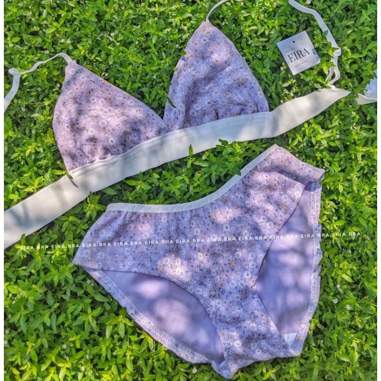 DAISY SET- Bộ đồ lót cotton họa tiết hoa nhí mềm mại dễ thương [TẶNG KÈM MÚT] - EIRA.BRA