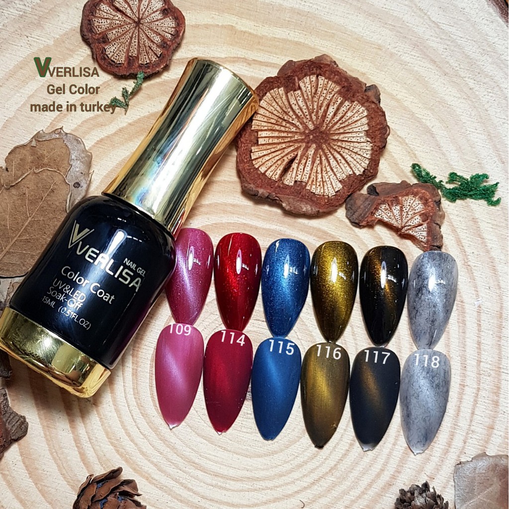 Sơn gel VERLISA THỔ NHĨ KỲ  chai 15ml bảng 20 Sơn gel bóng đẹp đặc mướt bền màu