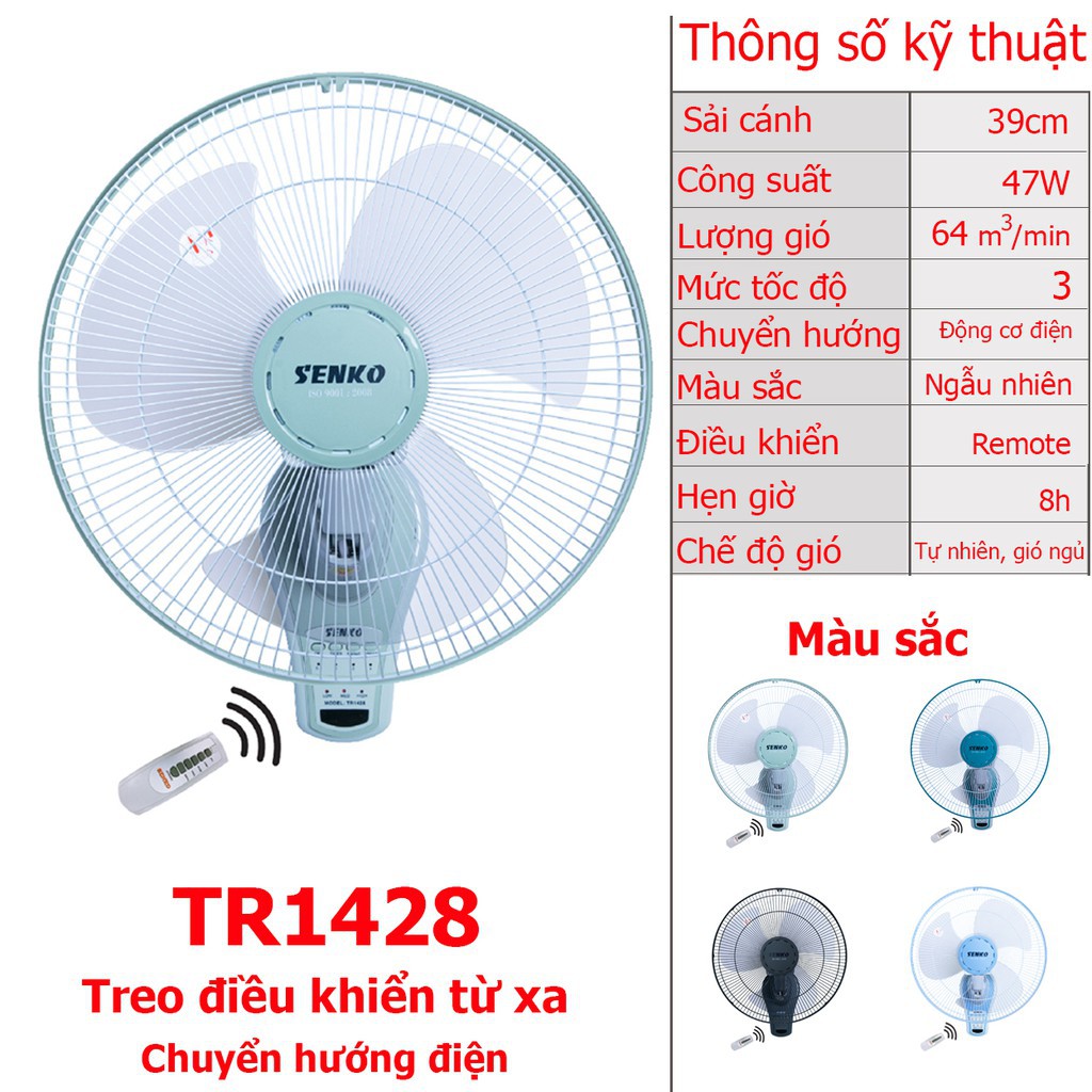 ✽♧(GIÁ SỐC)QUẠT ĐIỆN VIỆT NAM,QUẠT TREO TƯỜNG SENKO TR1683 hoạt động êm ái (có remote điều khiển từ xa) vô cùng ti