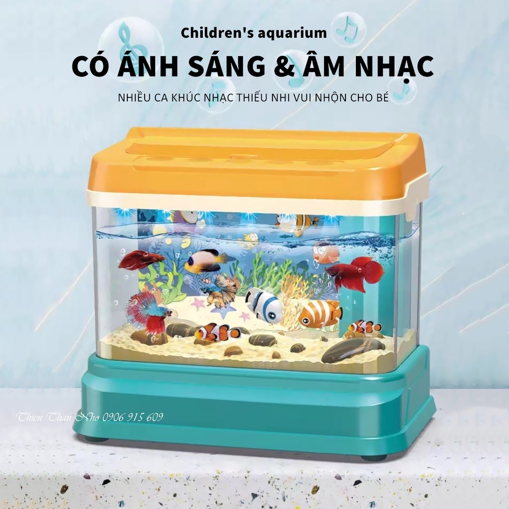 [Hàng loại 1] Bể cá đồ chơi sinh động cao cấp có thể cho bé chơi câu cá, có âm nhạc và đèn sáng - Thiên Thần Nhỏ