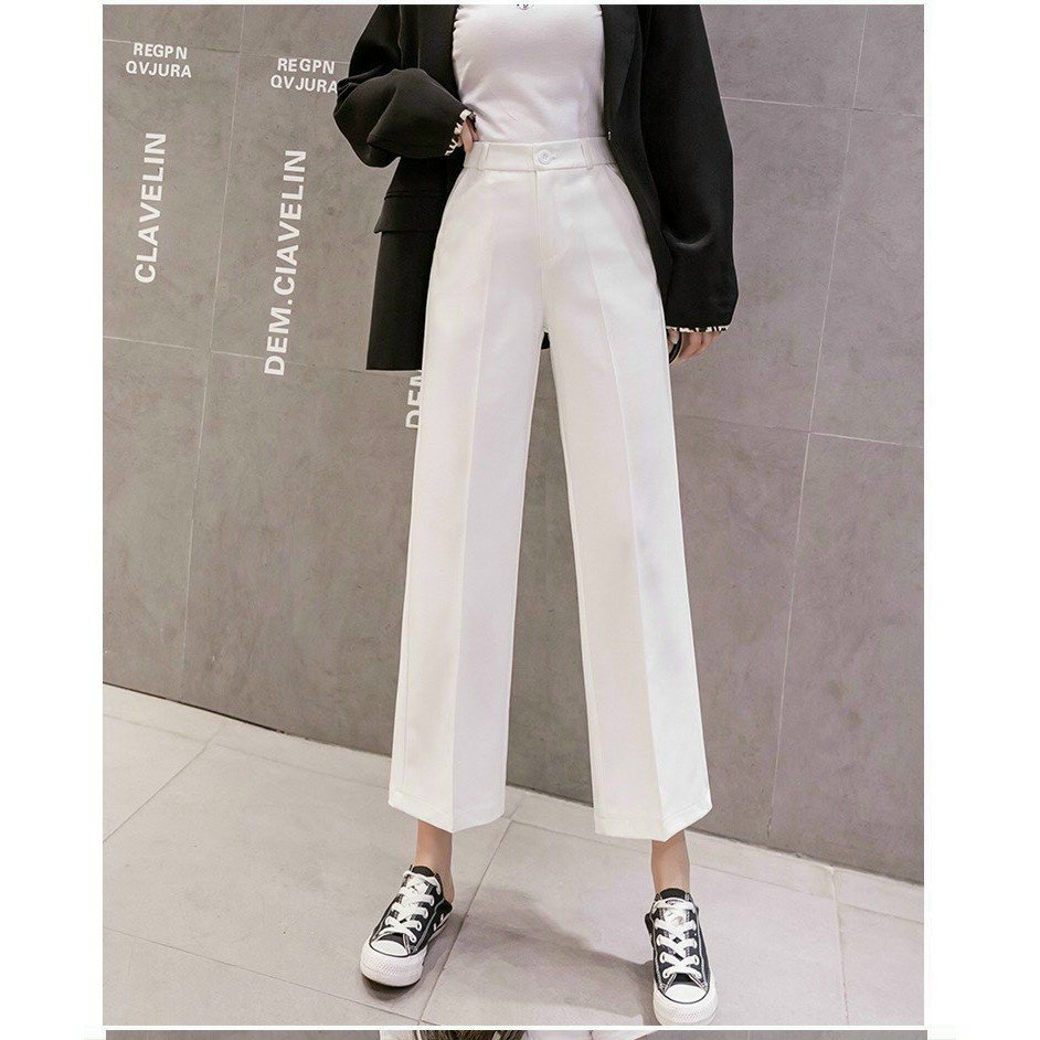 ❤️ CỰC RẺ ❤️ Quần Ống Suông Dài MÀU ĐEN, TRẮNG, NÂU. QUẦN TÂY NỮ ỐNG RỘNG VẢI TUYẾT MƯA DÀY MỊN