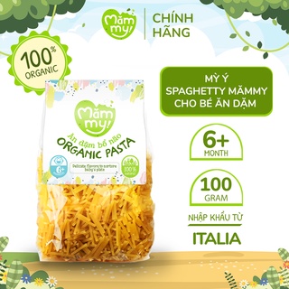 Nui Ăn Dặm , Mỳ Ý Spaghetty Mini Hữu Cơ Loại 1 Nhập Khẩu Từ Ý, Mềm Tan Cho Bé Ăn Dặm BLW Mămmy 100g
