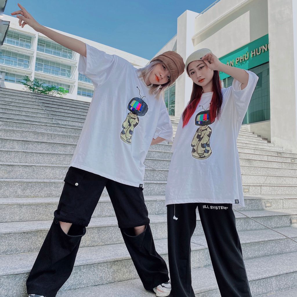 Áo Thun Nam Nữ  Sanminhchau Unisex Tay Lỡ , Áo Phông Tay Lỡ Unisex Form Rộng Oversize Streetwear