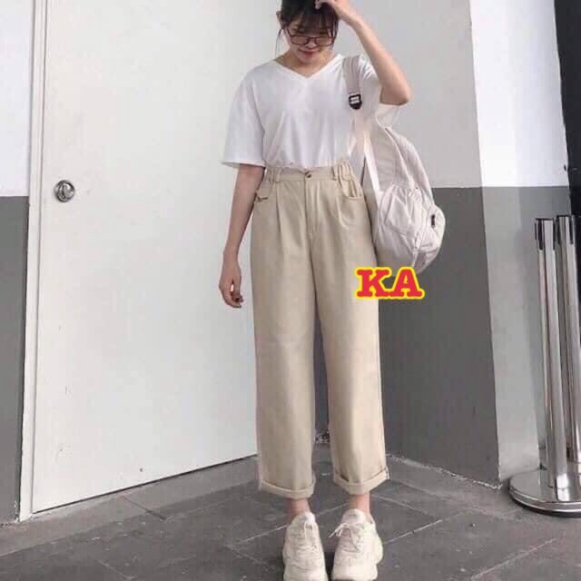 Quần Kaki ống rộng kiểu mới K&A | BigBuy360 - bigbuy360.vn