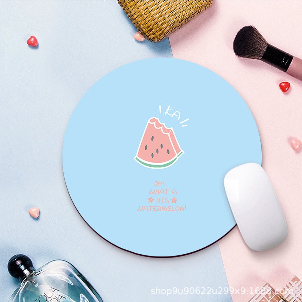 Lót chuột, bàn di chuột hình tròn 20x20 cm chống trượt, chống thấm nước hình siêu dễ thương cho máy tính
