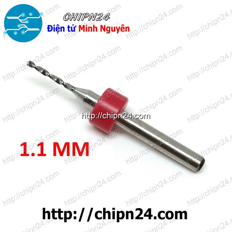 [2 CÂY] Mũi khoan mạch in CNC 1.1mm (Mạch điện tử, PCB)