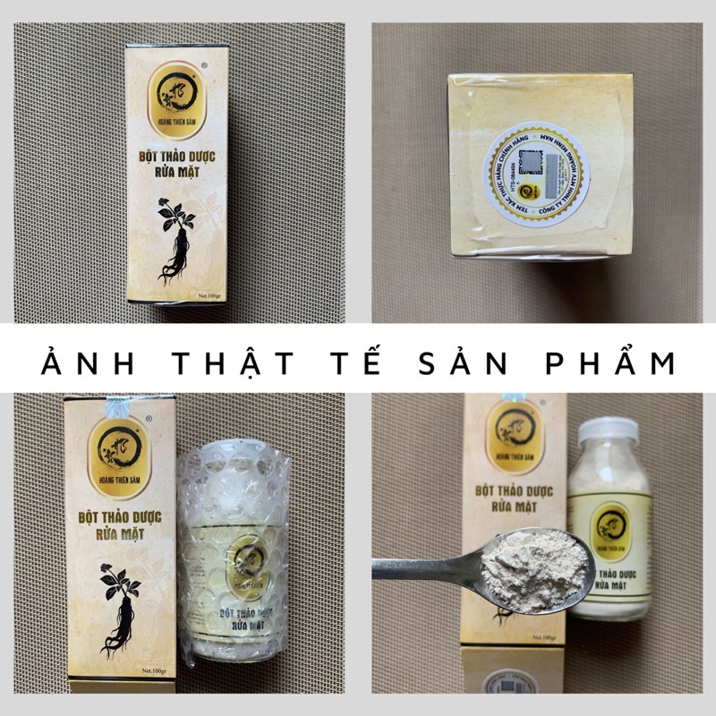 Combo tái tạo Hoàng Thiên Sâm (Bột rửa mặt 100g & Tinh chất tái tạo 30ml) - hoangthiensam