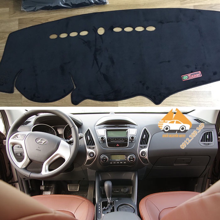 Tucson 2015, 2014, 2013, 2012, 2010 Tấm Che Nắng Taplo Chống Trượt 3 Lớp CHẤT LIỆU NHUNG MỊN Loại 1