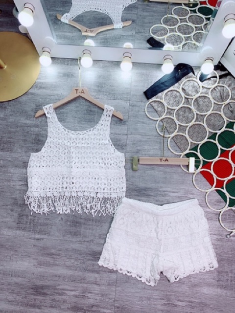 Bộ quần áo đan lưới tua rua đi biển Quảng Châu | BigBuy360 - bigbuy360.vn