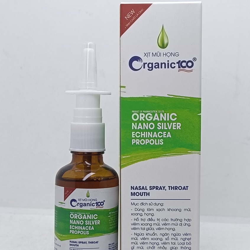 Xịt Mũi Họng Thảo Dược Organic NASAL SPRAY, THROAT MOUTH Organic 100