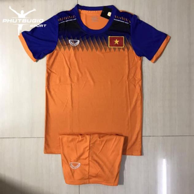 [ẢNH THẬT] Bộ quần áo đá bóng trẻ em, ÁO đá banh trẻ em đội tuyển Việt Nam màu cam cao cấp mẫu mới nhất 2019-2020  ྃ