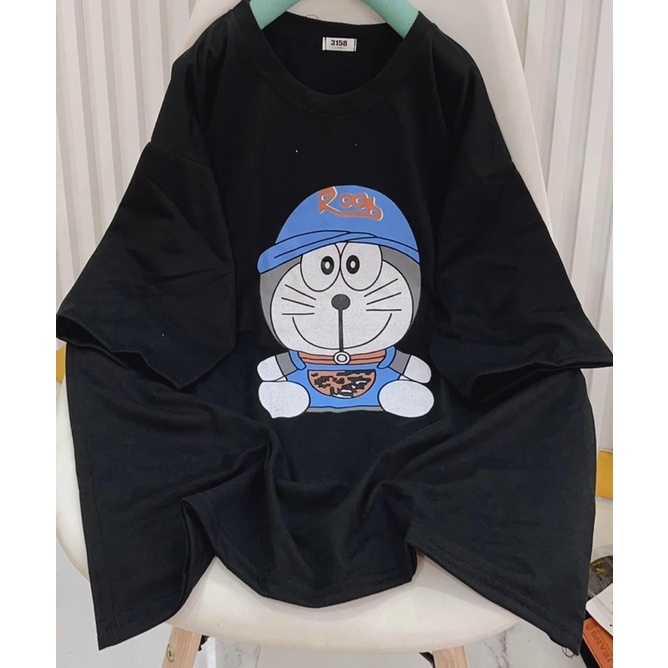 Áo thun phông unisex from rộng kute Nam Nữ in hình Mèo pô