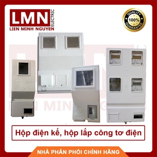 Hộp điện kế, hộp lắp công tơ điện loại cơ 1 pha, 3 pha, loại hộp 1 điện kế đến 6 điện kế, chất liệu nhựa composit