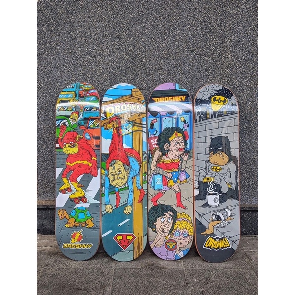 Mặt Ván Droshky Superheros Deck 8.0