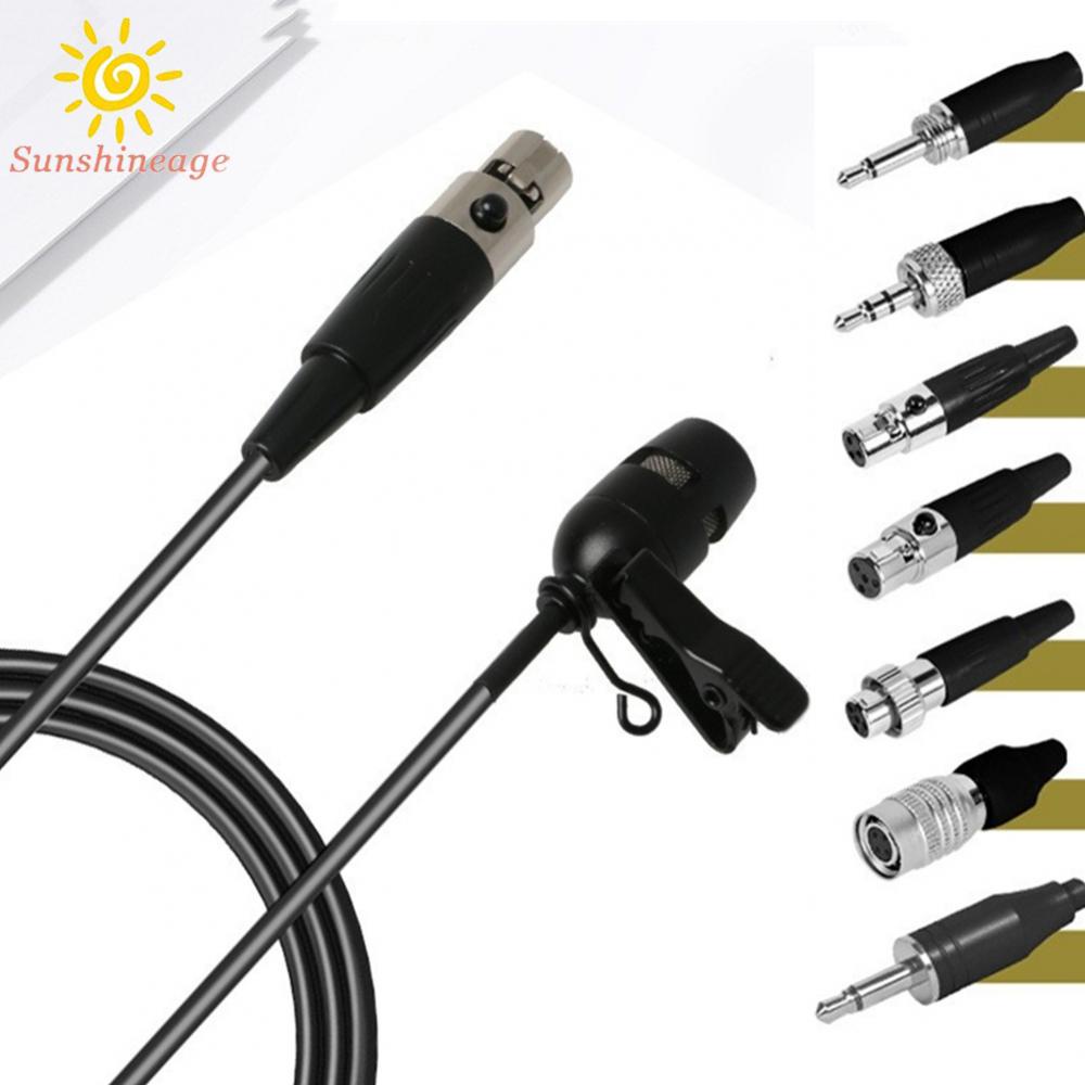 SUNAGE- ~4Pin-XLR 3.5MM Lavalier Lapel Microphone For Sennheiser For Shure Wireless Black【SUNAGE-HOT Fashion】