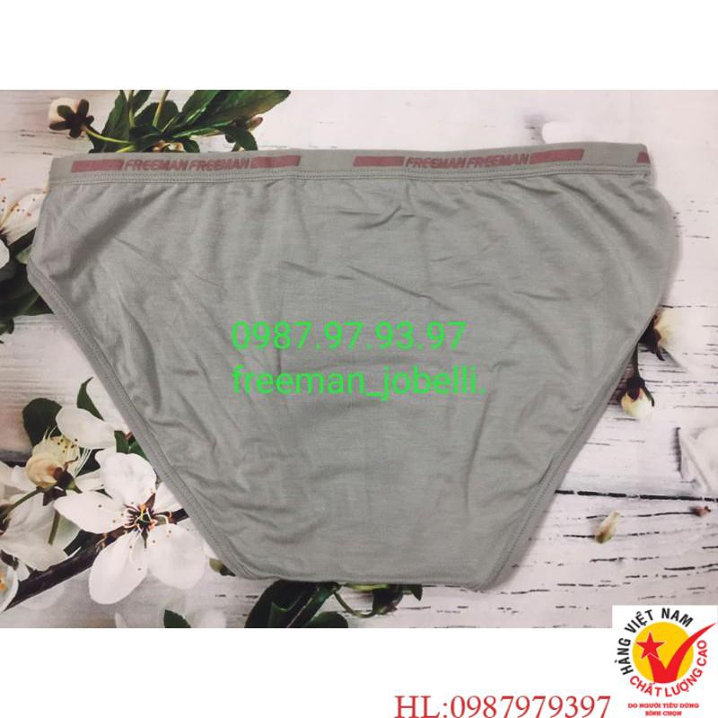 Quần xì nam size bình thường đến size đại Freeman 6040-6050,giá cty 69k-bán 45k,quần sịp cotton lụa[hình thật + video