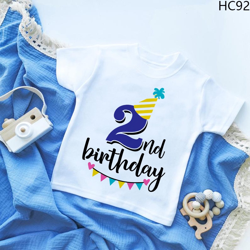 Áo Thun Tay Ngắn In Chữ It 'S my birthday 1-5 Tuổi Thời Trang Mùa Hè Cho Bé Trai