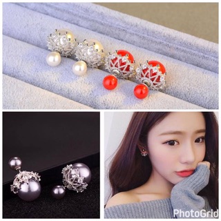 Khuyên tai dior pha lê chốt bạc