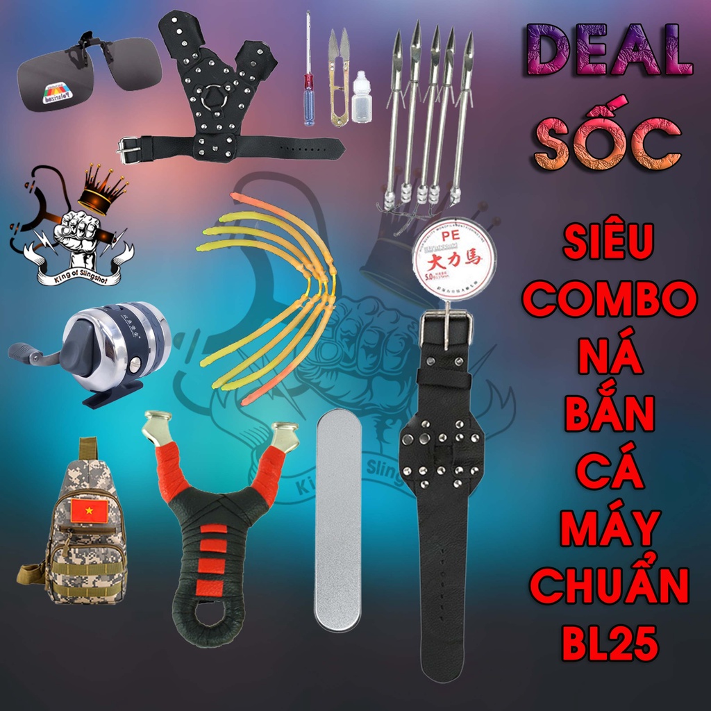 Ná Câu Cá, Ná Cao Su 2021 Dây Thun Tròn, Máy BL25, Chất Liệu Chuẩn Inox 304 Nguyên Khối Cao Cấp