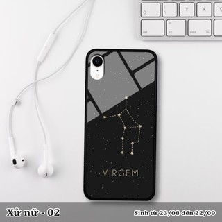 Ốp lưng kính 3D iPhone XR cung hoàng đạo