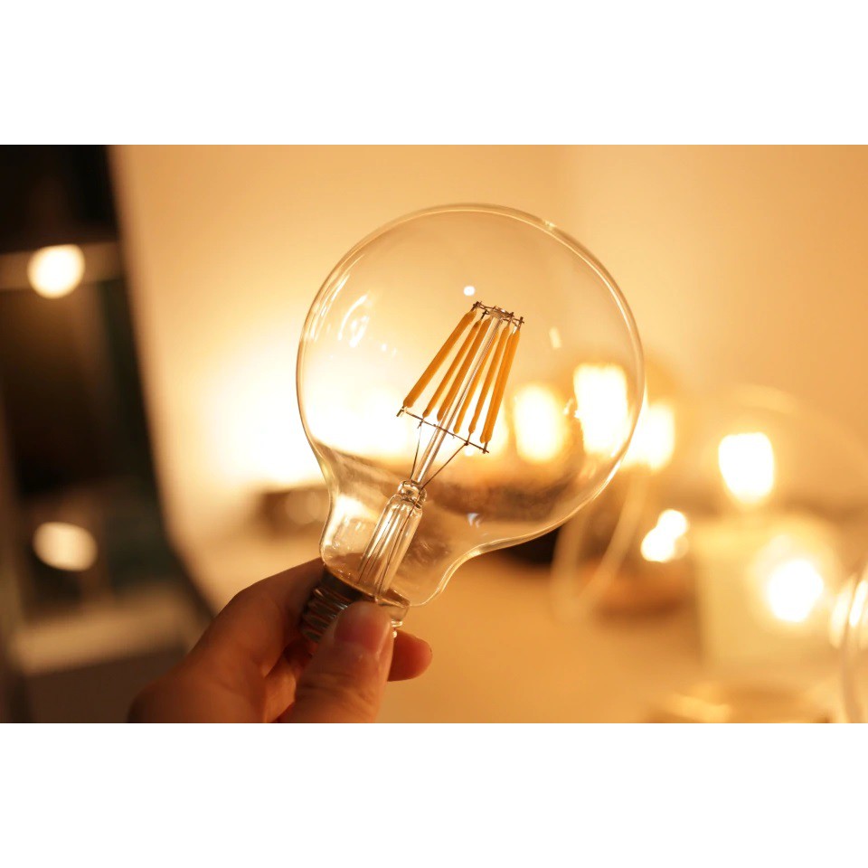 Bóng Đèn Led Vintage Edison G80 Nhiều Màu - Bóng Đèn Tròn Cổ Điển Nhiều Mẫu Trang Trí Đẹp Ánh Sáng Vàng Hoặc Trắng