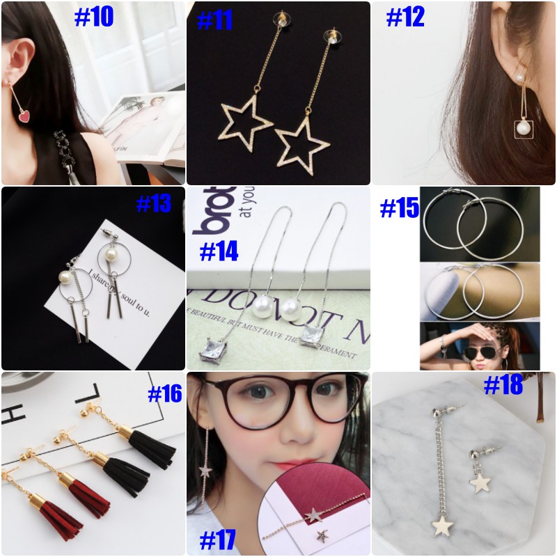 (SALE ĐỒNG GIÁ)  Khuyên tai phong cách Hàn Quốc xinh xắn thanh lịch giá rẻ dành cho nữ