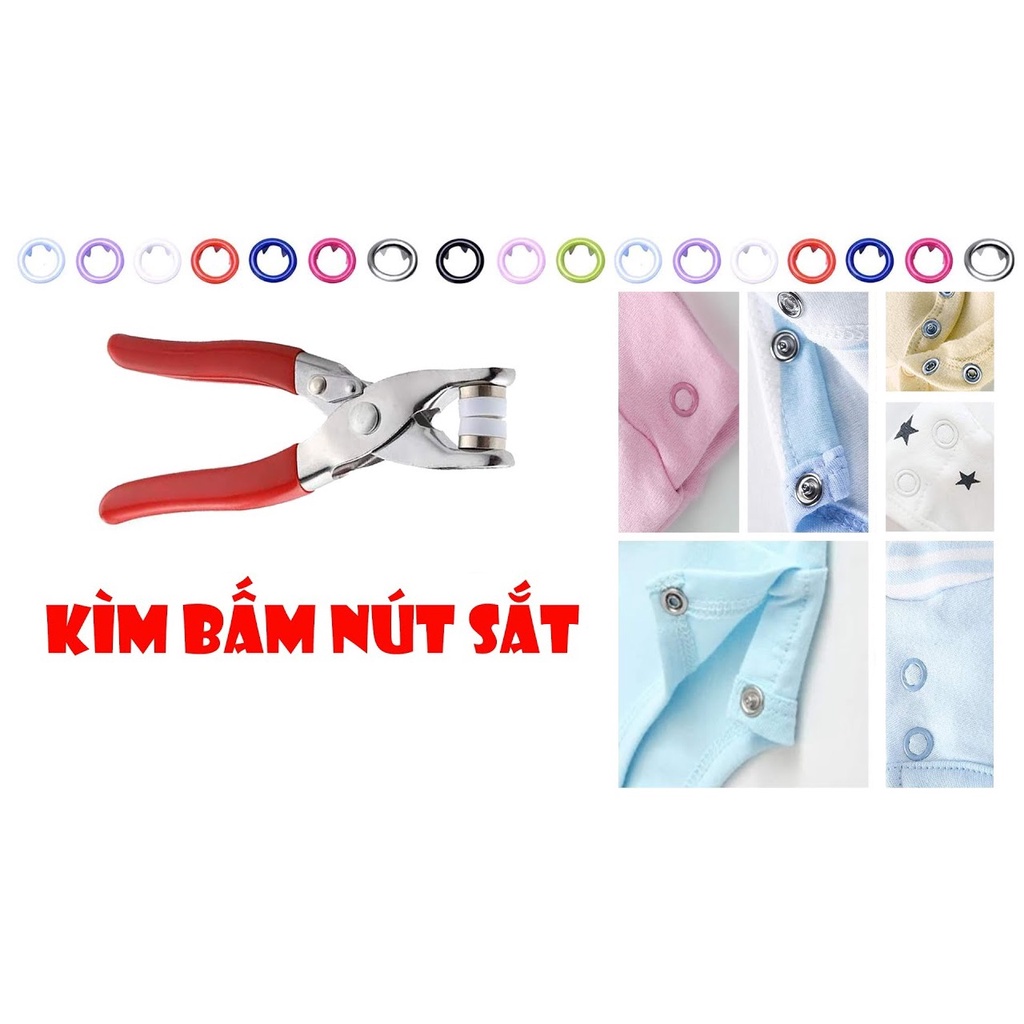 Kìm bấm cúc , bấm khoen , tiện lợi ( tặng 100 chi tiết )