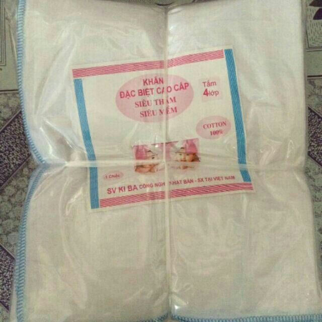 Khăn tắm siêu thấm, siêu mềm 4 lớp; 6 lớp. Khăn tắm xô cao cấp Kiba