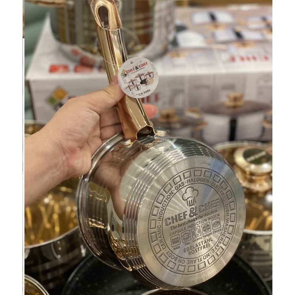 BỘ NỒI 6 MÓN VUNG KÍNH CHEF &amp; CHEF [KHOGIASI]