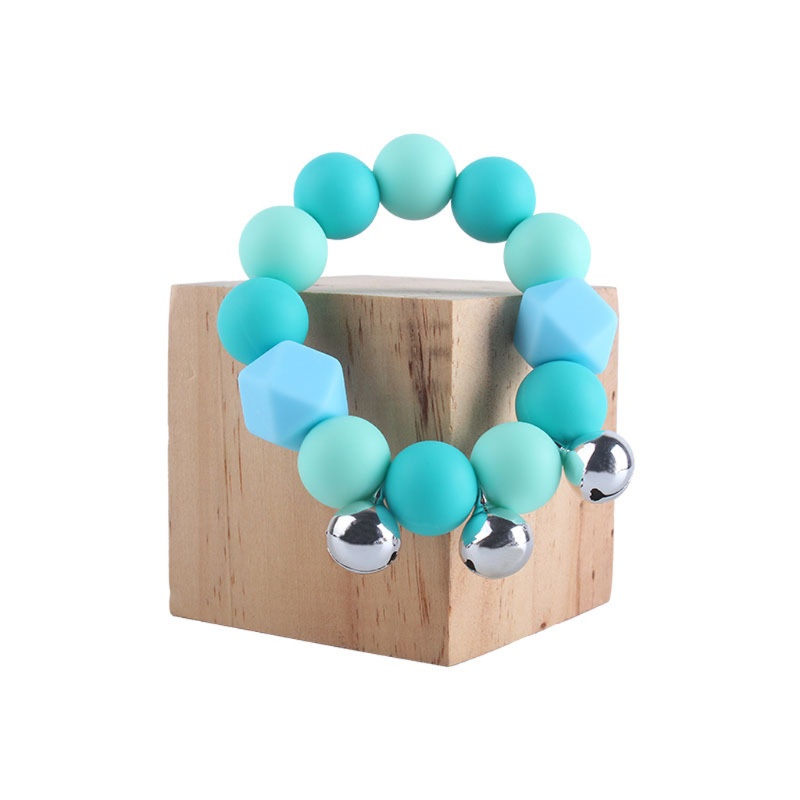 Vòng Tay Silicone Dạng Chuỗi Hạt Tròn Cho Bé Mọc Răng