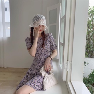 Đầm hoa tím nhí basic