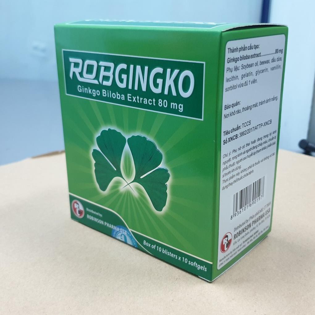 RobGingko viên uống hoạt huyết dưỡng não, bổ não, thiếu máu não