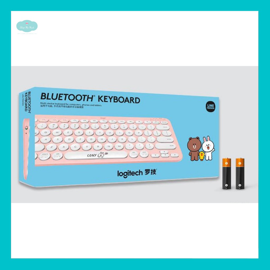 [Sẵn] Bàn phím Logitech K380 Bluetooth - Thỏ Cony - Gấu Brown - Series Line Friends - cực dễ thương