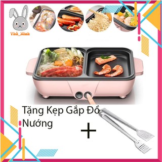 Bếp lẩu nướng 2 in 1 mini hàn quốc🍢🥘 - bếp điện đa năng cofy -nồi đôi mini nướng và lẩu cofy 2 trong 1
