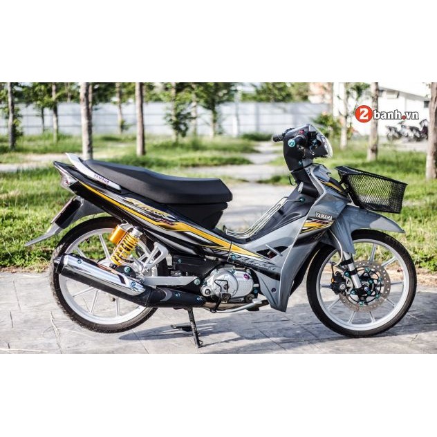 Tem trùm Sirius xám xi măng rc, độ team decal xe máy si spark rẻ đẹp