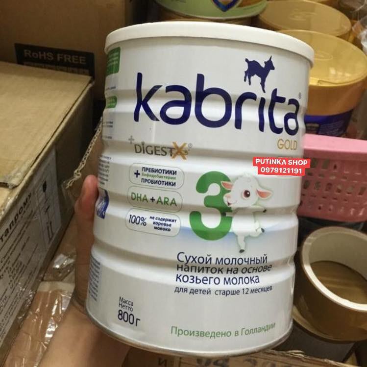 Sữa dê KABRITA GOLD 800gr xách tay Nga